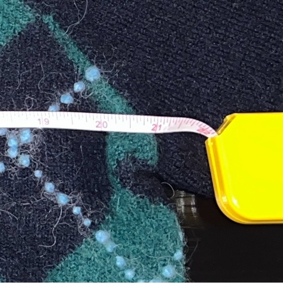 J. Crew Argyle Cropped Crewneck Sweater in Heather Navy Spruce Aqua - Picture 7 of 7